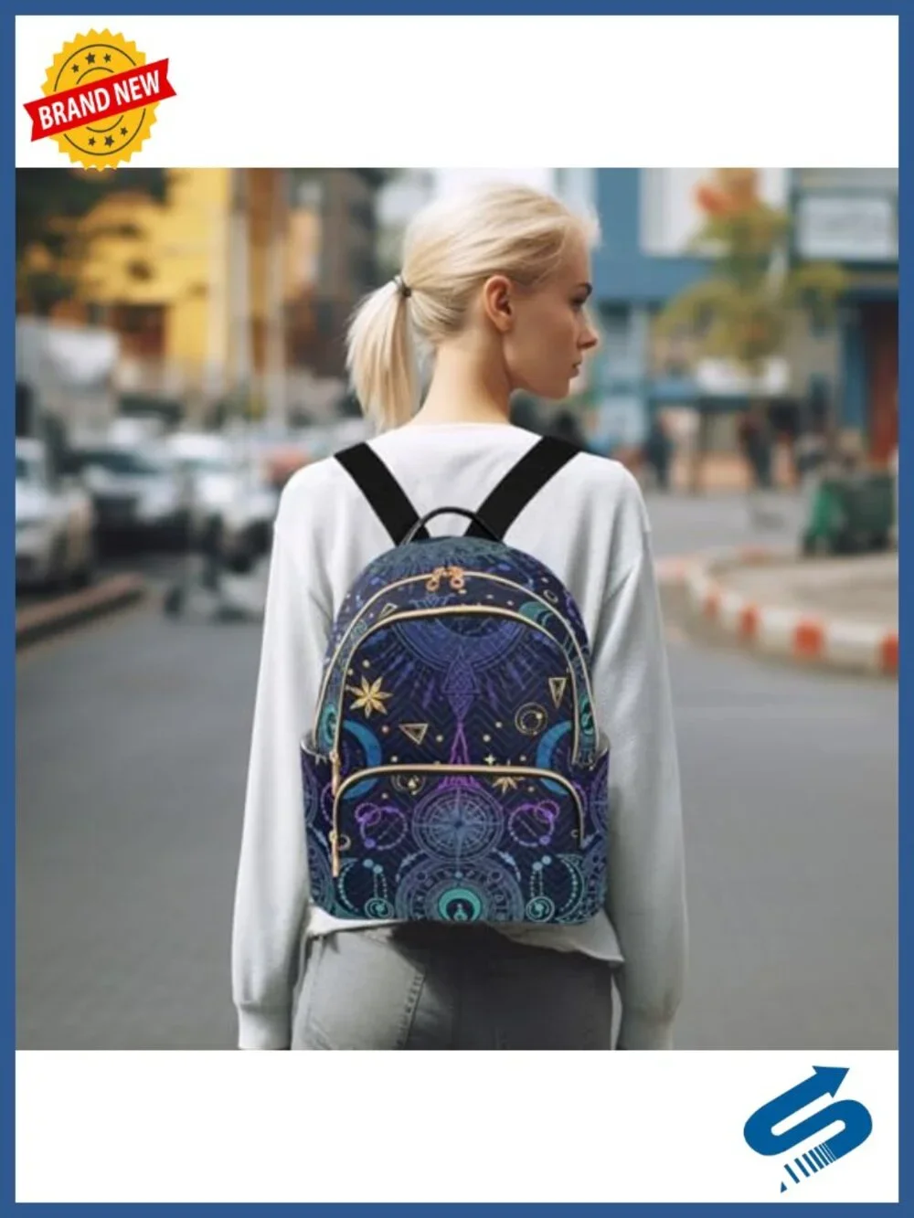Small Quilting Backpack Purse with Anti-Theft Pocket